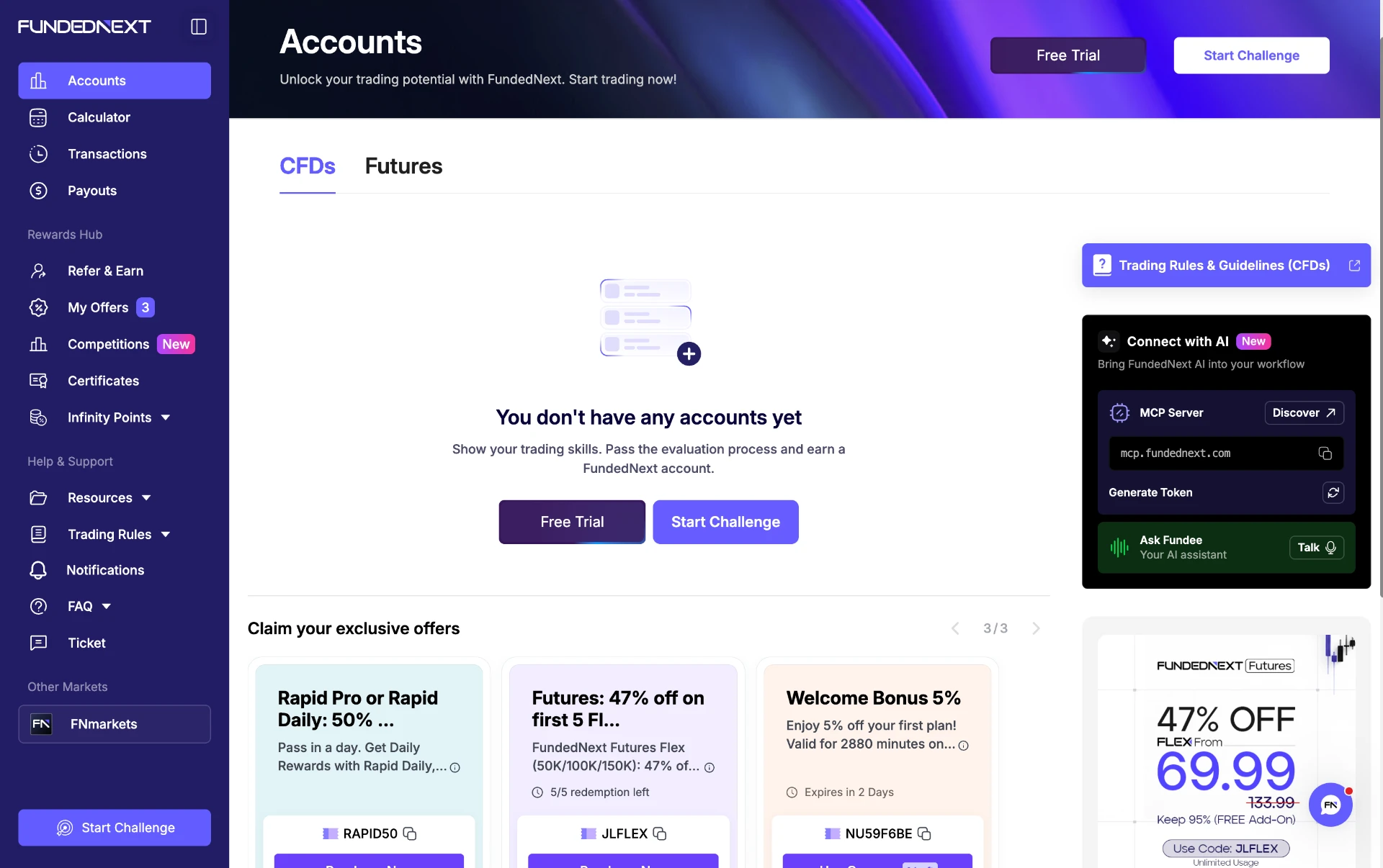FundedNext screenshot